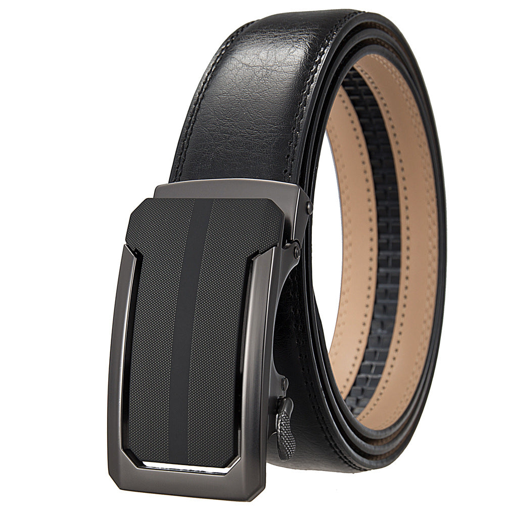 Men'S Belt New Model Two-Layer Cowhide Automatic Buckle Belt LY36-183-1