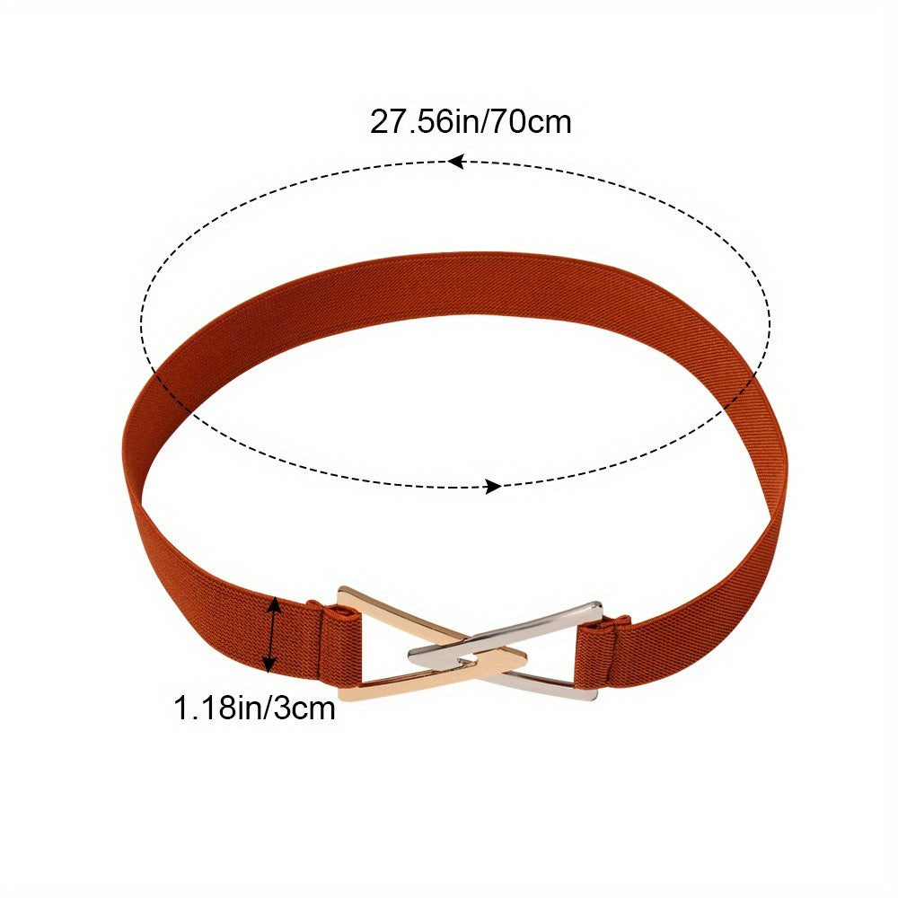 Fashion Elastic Belts Women Decorative Waistband Waist Strap Triangle Buckle Clothing Decoration Waist Belts Adjustable GM028