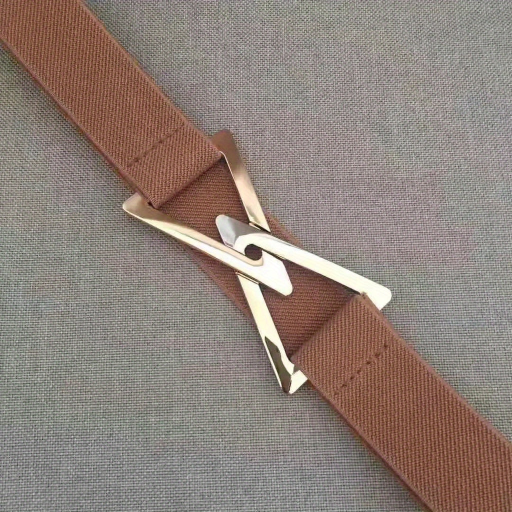 Fashion Elastic Belts Women Decorative Waistband Waist Strap Triangle Buckle Clothing Decoration Waist Belts Adjustable GM028