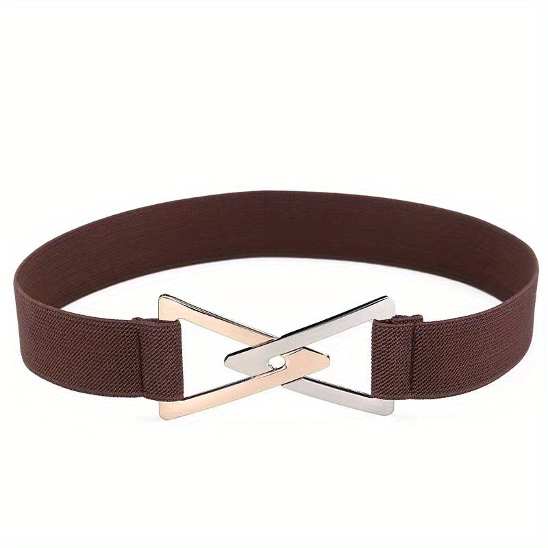 Fashion Elastic Belts Women Decorative Waistband Waist Strap Triangle Buckle Clothing Decoration Waist Belts Adjustable GM028
