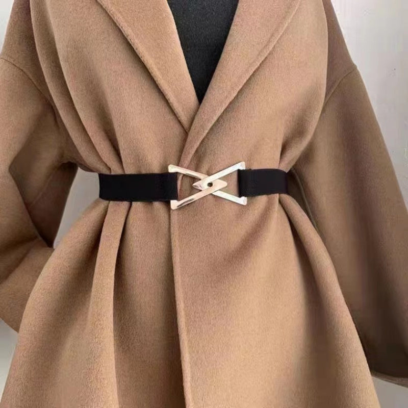 Fashion Elastic Belts Women Decorative Waistband Waist Strap Triangle Buckle Clothing Decoration Waist Belts Adjustable GM028