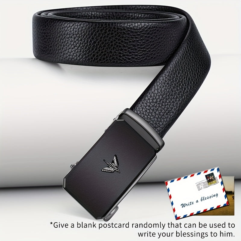 Premium Business Leisure Belt, Suitable for Daily Life Or Formal Men, Adjustable Belt Size, Modern Automatic Buckle Belt Design, Suitable for Holiday Gifts, Exquisite Gift Boxes And Greeting Cards, Can Be Given As Gifts to Friends And Family