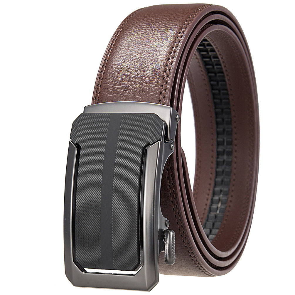 Men'S Belt New Model Two-Layer Cowhide Automatic Buckle Belt LY36-183-1