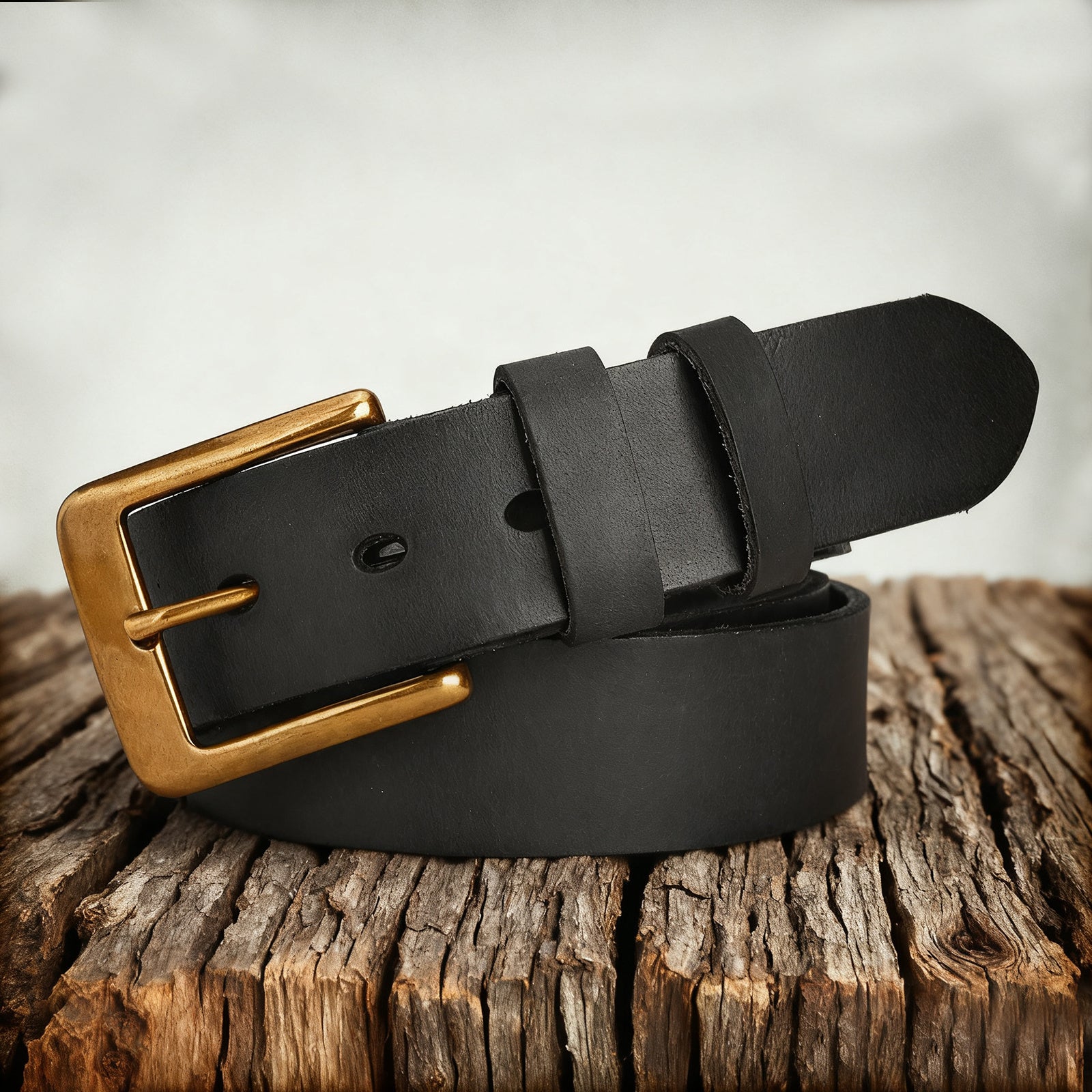 Men's Vintage Genuine Leather Golf Belt - Handcrafted Top-Grain Cowhide, Thickened Durable Design with Square Pin Buckle, Casual & Formal Versatile Style, Gift Box Included for Christmas, Father's Day, Valentine's Day