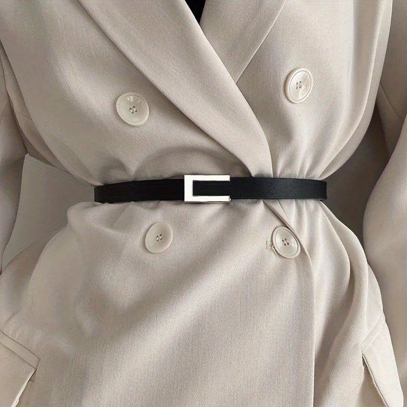 Belt Women's Decorative Waist Decoration Black All-matching Suit Coat Foreign Style Fashionable Retro Small Ins Style Belt