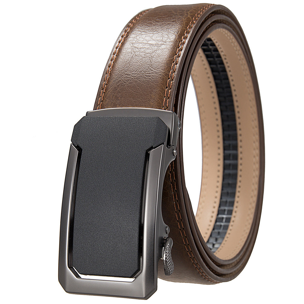 Men'S Belt New Model Two-Layer Cowhide Automatic Buckle Belt LY36-183-1