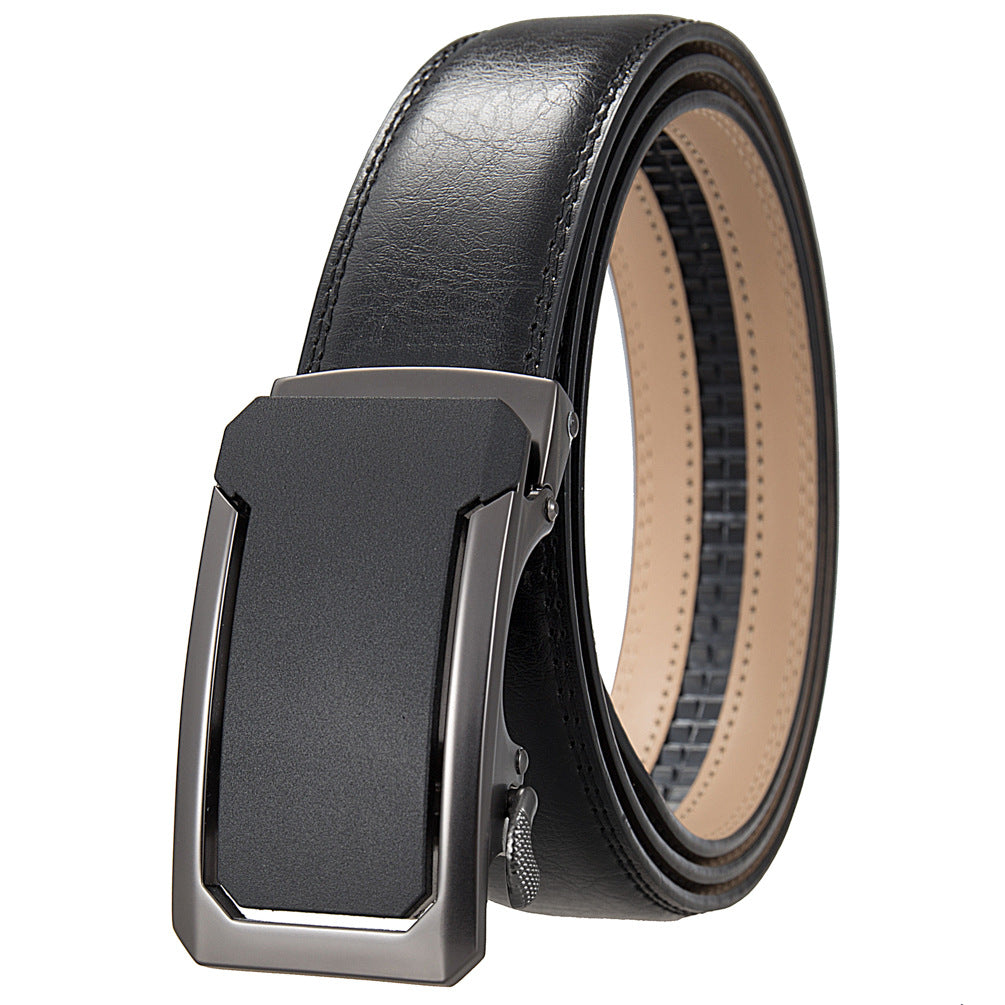 Men'S Belt New Model Two-Layer Cowhide Automatic Buckle Belt LY36-183-1