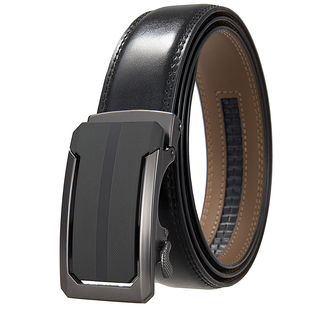 Men'S Belt New Model Two-Layer Cowhide Automatic Buckle Belt LY36-183-1