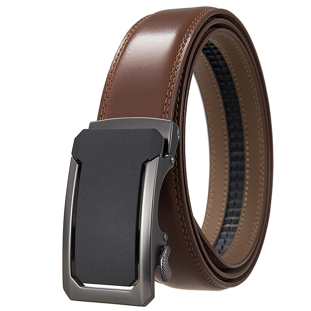 Men'S Belt New Model Two-Layer Cowhide Automatic Buckle Belt LY36-183-1